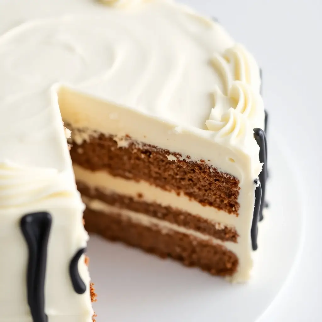 Layered Chocolate Cake with Cream Frosting