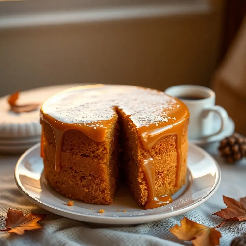 Delicious Caramel Cake with Rich Glaze