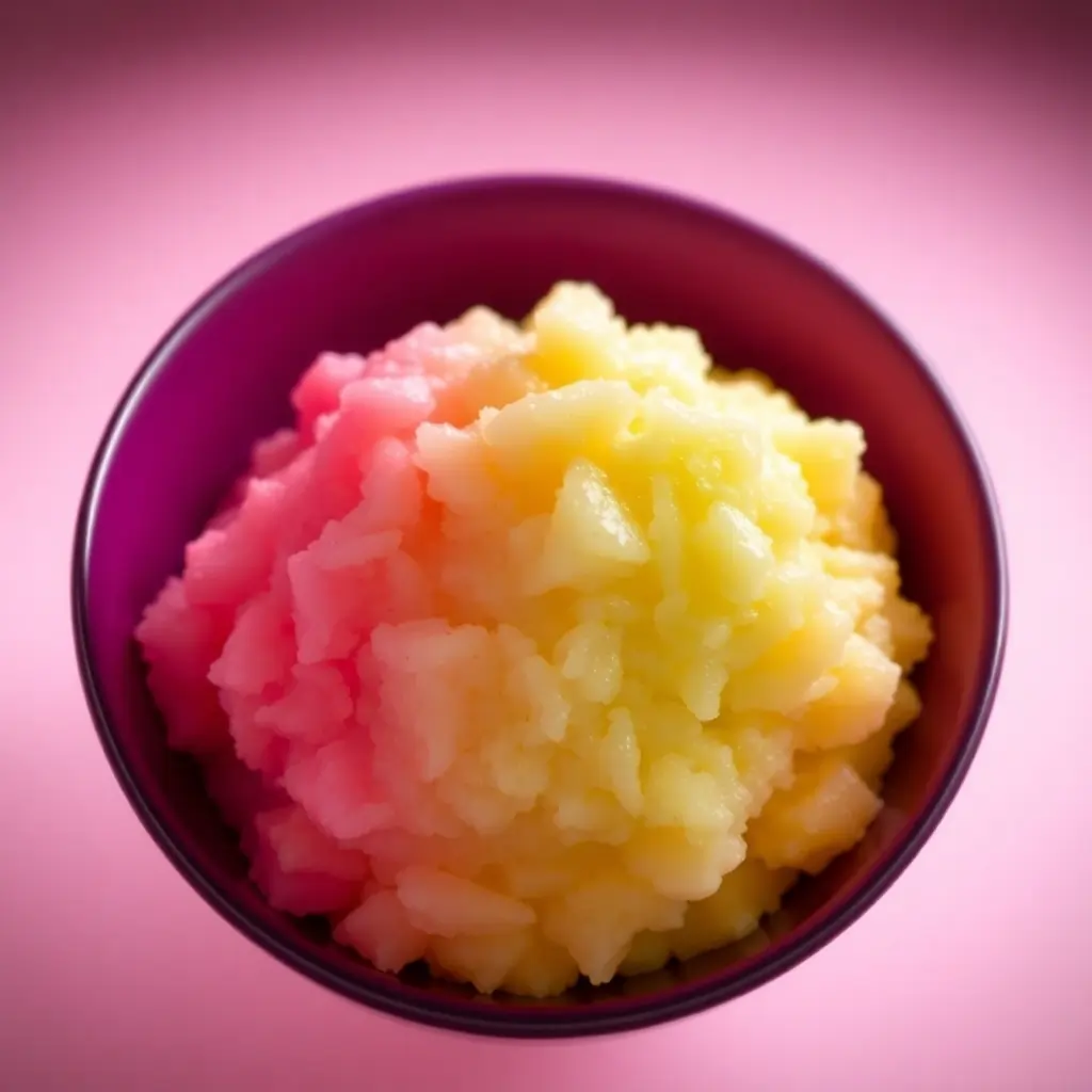 Colorful Fruit Sorbet in a Bowl