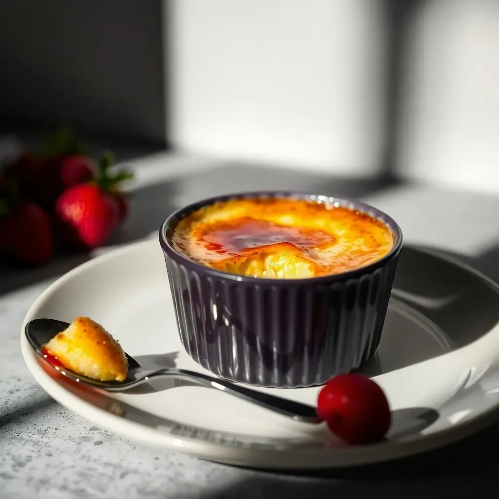 Crème Brûlée in a Ceramic Ramekin