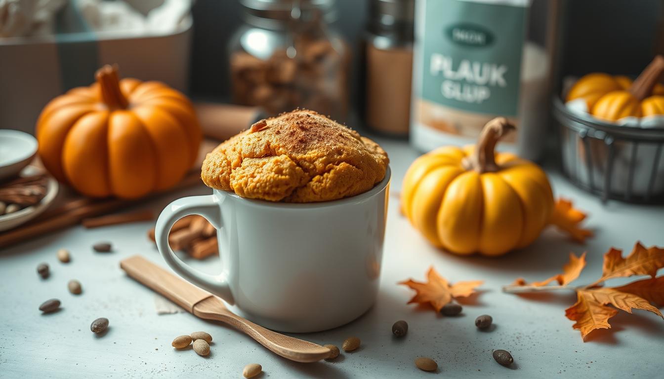 pumpkin muffin in a mug